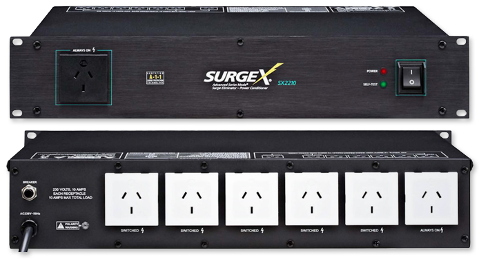 SurgeX Advanced SX2210 7-Outlet 2RU Rack Mount Surge Eliminator