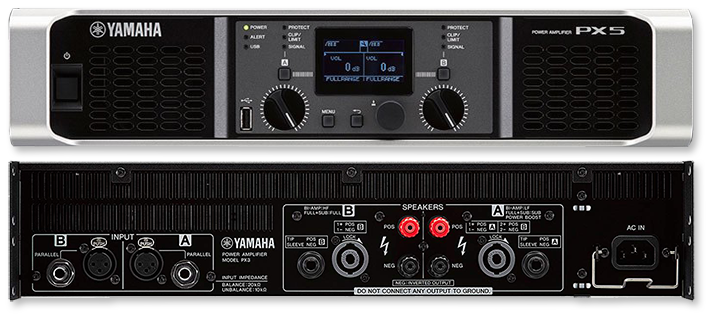 Yamaha PX5 500W @ 8 ohm Stereo Power Amplifier With DSP