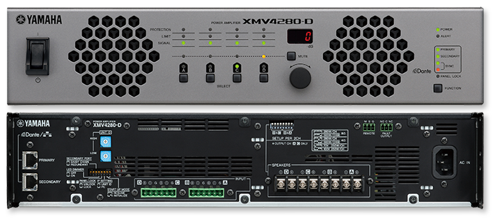 Yamaha XMV4280(D) 4 x 280W 8 ohm 70/100W Power Amplifier | AV
