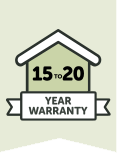 15 to 20 Year Warranty