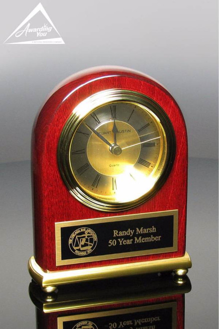Devon Rosewood Clock Front View Devon Rosewood Clock Front View