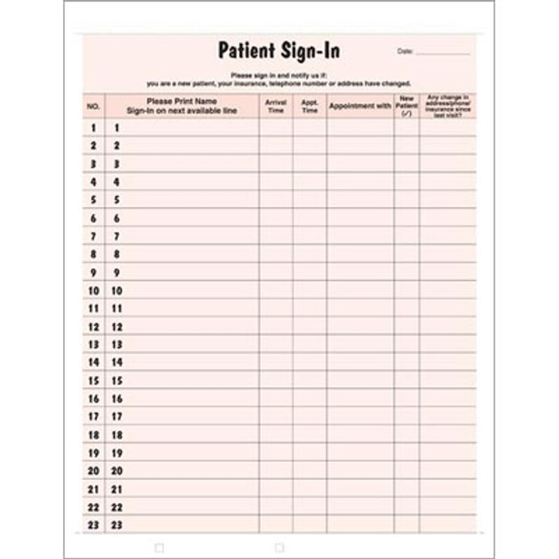 hipaa signature sign in sheet hipaa sheet patient sheet