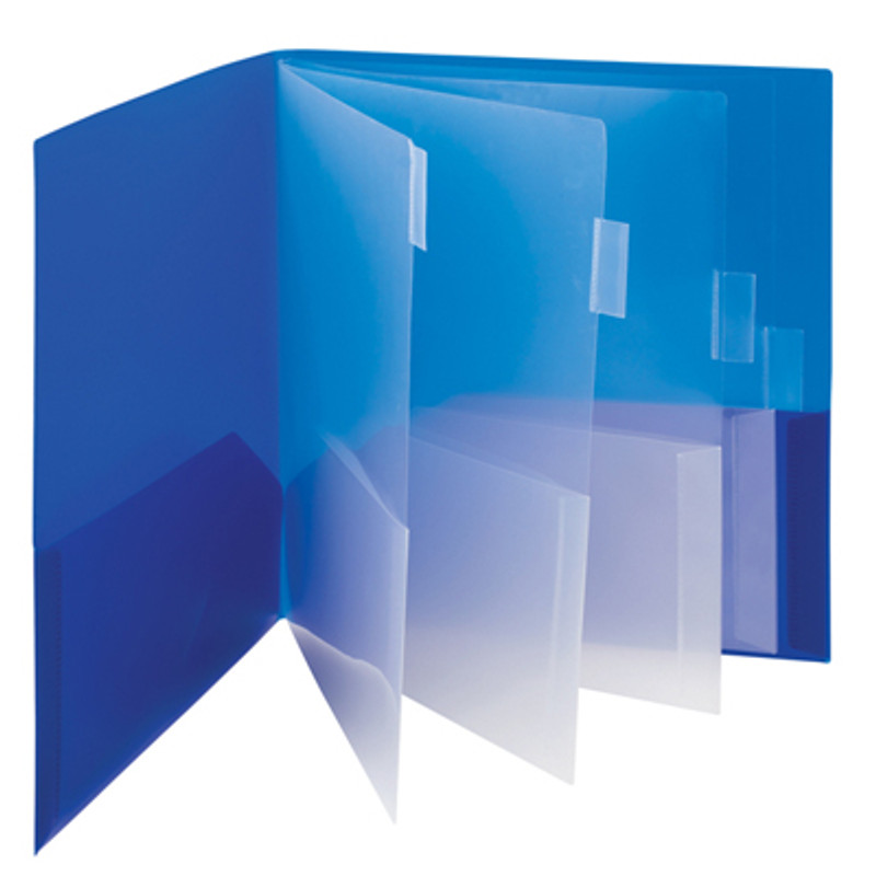 10 Pocket Poly Subject File Folder 89204, Letter, Assorted Colors 2 per