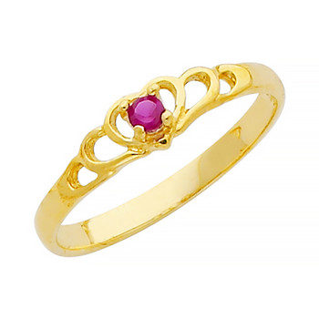 Yellow Gold Ring - CZ - 14 K - RG347 Yellow Gold Ring - CZ - 14 K - RG347