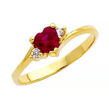 Yellow Gold Ring - CZ - 14 K - RG389 Yellow Gold Ring - CZ - 14 K - RG389