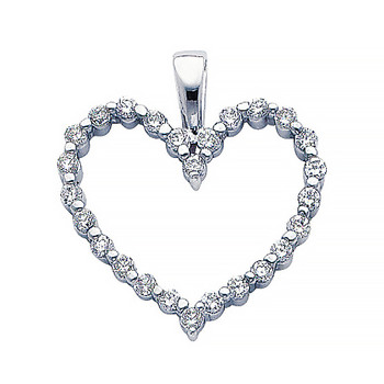 White Gold Pendant - 14 K - CZ - PT566 White Gold Pendant - 14 K - CZ - PT566