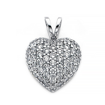 White Gold Pendant - 14 K - CZ - PT560 White Gold Pendant - 14 K - CZ - PT560