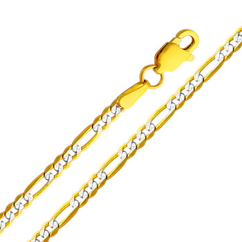 Yellow Gold Chain - 14 K. Figaro WP- 2.3 mm - CH122 Yellow Gold Chain - 14 K. Figaro WP- 2.3 mm - CH122