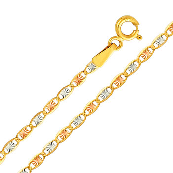 Yellow / White / Red Gold Chain - Valentino DC - 2.1 mm - CH115 Yellow / White / Red Gold Chain - Valentino DC - 2.1 mm - CH115