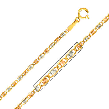 Yellow / White / Red Gold Chain - Valentino DC - 1.5 mm - CH116 Yellow / White / Red Gold Chain - Valentino DC - 1.5 mm - CH116