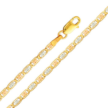 Yellow / White / Red Gold Chain - Valentino DC - 2.6 mm - CH113 Yellow / White / Red Gold Chain - Valentino DC - 2.6 mm - CH113
