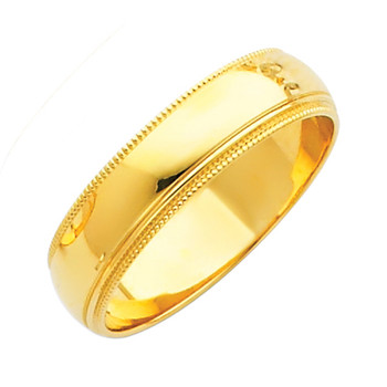 Yellow Gold Wedding Band (5mm - 4.3Gr.) - BMR050 Yellow Gold Wedding Band (5mm - 4.3Gr.) - BMR050