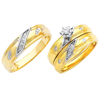 Yellow / White Gold Trio Set - TDR04 Yellow / White Gold Trio Set - TDR04