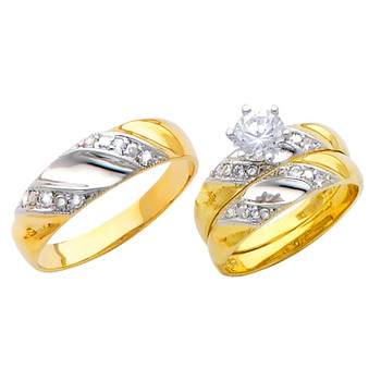 Yellow / White Gold Trio Set - TC155 Yellow / White Gold Trio Set - TC155