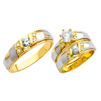 Yellow / White Gold Trio Set - TC153 Yellow / White Gold Trio Set - TC153