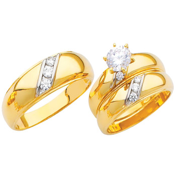 Yellow / White Gold Trio Set - TC209 Yellow / White Gold Trio Set - TC209