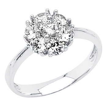 White Gold Engagement Ring 14K 3.1 gr. - RG50 White Gold Engagement Ring 14K 3.1 gr. - RG50