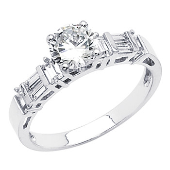 White Gold Engagement Ring 14K 3.3 gr. - RG48 White Gold Engagement Ring 14K 3.3 gr. - RG48