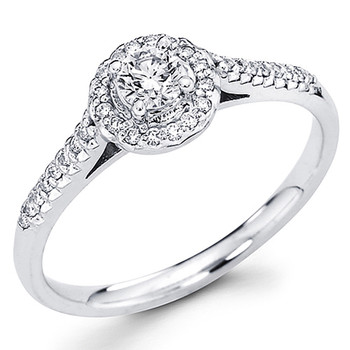 White Gold Engagement Ring - 14K - 0.70 Ct - DRG60 White Gold Engagement Ring - 14K - 0.70 Ct - DRG60