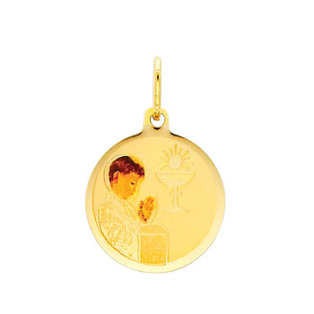 First Communion Gold Pendant - 14 K. 0.9 gr. - PT218 First Communion Gold Pendant - 14 K. 0.9 gr. - PT218
