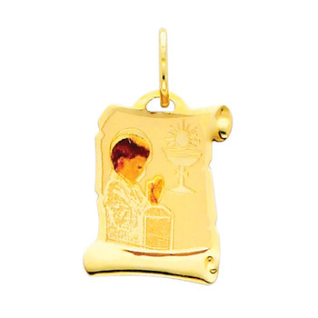 First Communion Gold Pendant 14 K. 0.6 gr. - PT209 First Communion Gold Pendant 14 K. 0.6 gr. - PT209