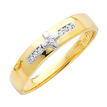 Yellow gold wedding band with Diamonds - 14K 0.05 Ct - DRG15G Yellow gold wedding band with Diamonds - 14K 0.05 Ct - DRG15G