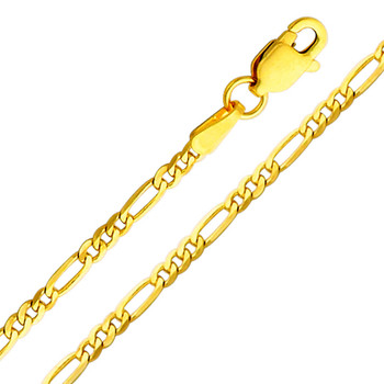 Yellow Gold Chain - 14 K - Figaro - 2.0mm - CH105 Yellow Gold Chain - 14 K - Figaro - 2.0mm - CH105