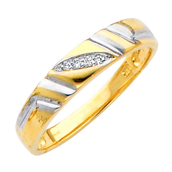 Yellow gold wedding band with Diamonds - 14K 0.05 Ct - DRG6G Yellow gold wedding band with Diamonds - 14K 0.05 Ct - DRG6G