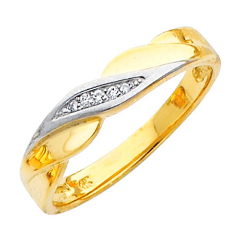 Yellow gold wedding band with Diamonds - 14K 0.05 Ct - DRG5G Yellow gold wedding band with Diamonds - 14K 0.05 Ct - DRG5G