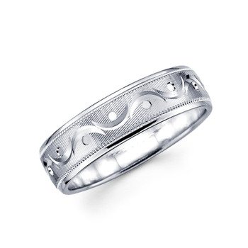 Men’s white gold wedding band - BC4-21 Men’s white gold wedding band - BC4-21