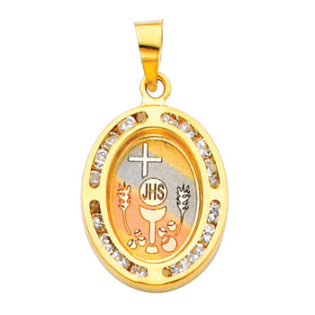 First Communion Gold Pendant - 14 K. 1.3 gr. - PT189 First Communion Gold Pendant - 14 K. 1.3 gr. - PT189