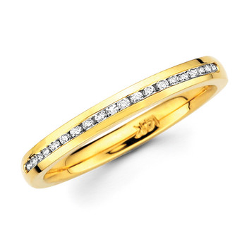 Yellow gold wedding band with diamonds - BD4-6 Yellow gold wedding band with diamonds - BD4-6