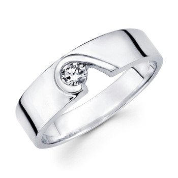 White gold wedding band with diamonds - BD1-21 White gold wedding band with diamonds - BD1-21