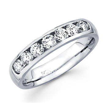White gold wedding band with diamonds - BD5-6 White gold wedding band with diamonds - BD5-6