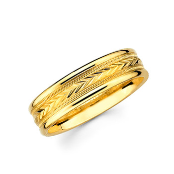 Yellow gold wedding band - BC2-21 Yellow gold wedding band - BC2-21