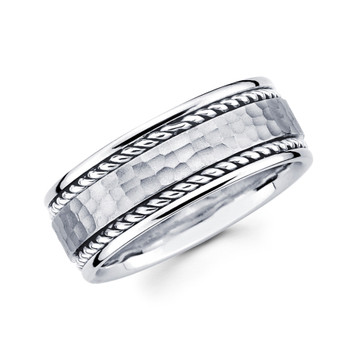 Men’s white gold wedding band - BC1-1 Men’s white gold wedding band - BC1-1