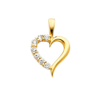 Yellow Gold Pendant - 14 K - CZ - PT689 Yellow Gold Pendant - 14 K - CZ - PT689