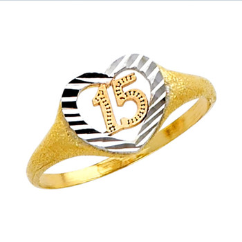 Forever 15 - Yellow Gold Ring with CZ - 1.8 gr - RG667 Forever 15 - Yellow Gold Ring with CZ - 1.8 gr - RG667