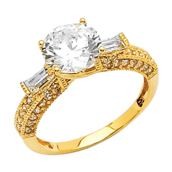 White or Yellow Gold Engagement Ring - 14 K. 3.1 gr - RG26W White or Yellow Gold Engagement Ring - 14 K. 3.1 gr - RG26W