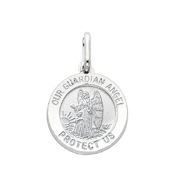 Yellow or White Gold Medal - Guardian Angel -14K. 1.9 gr.- PT283 Yellow or White Gold Medal - Guardian Angel -14K. 1.9 gr.- PT283