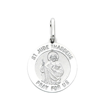 Yellow or White Gold Medal - St Jude - 14 K - 1.9 gr. - PT280 Yellow or White Gold Medal - St Jude - 14 K - 1.9 gr. - PT280