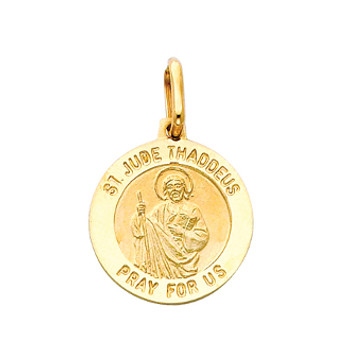 Yellow or White Gold Medal - St Jude - 14 K - 1.9 gr. - PT280 Yellow or White Gold Medal - St Jude - 14 K - 1.9 gr. - PT280