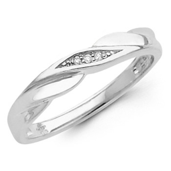 White gold wedding band with diamonds - 14K 0.02Ct - DRG10B White gold wedding band with diamonds - 14K 0.02Ct - DRG10B
