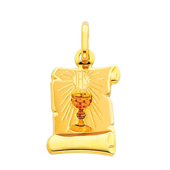 First Communion Gold Pendant - 14 K. 1.0 gr. - PT207 First Communion Gold Pendant - 14 K. 1.0 gr. - PT207