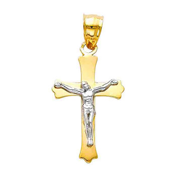 Yellow / White Gold Cross - 1.3 gr. - PT52 Yellow / White Gold Cross - 1.3 gr. - PT52