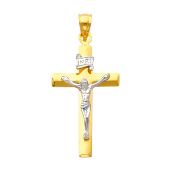 Yellow / White Gold Cross - 1.5 gr. - PT13 Yellow / White Gold Cross - 1.5 gr. - PT13