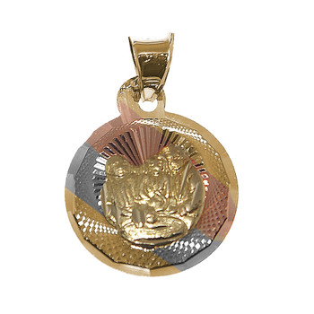 Yellow / White / Red Gold Baptism Medal - BPT008 Yellow / White / Red Gold Baptism Medal - BPT008