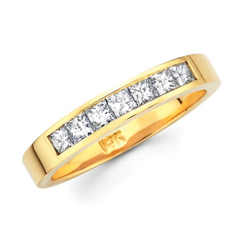 Diamond / Gold Wedding Band - 5.2 gr. - BD4-7 Diamond / Gold Wedding Band - 5.2 gr. - BD4-7