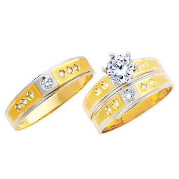 Yellow / White Gold Trio Set - TC143 Yellow / White Gold Trio Set - TC143
