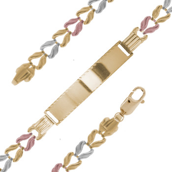 Yellow, red and White Gold Bracelet - 4.6 gr - BLG-455 Yellow, red and White Gold Bracelet - 4.6 gr - BLG-455